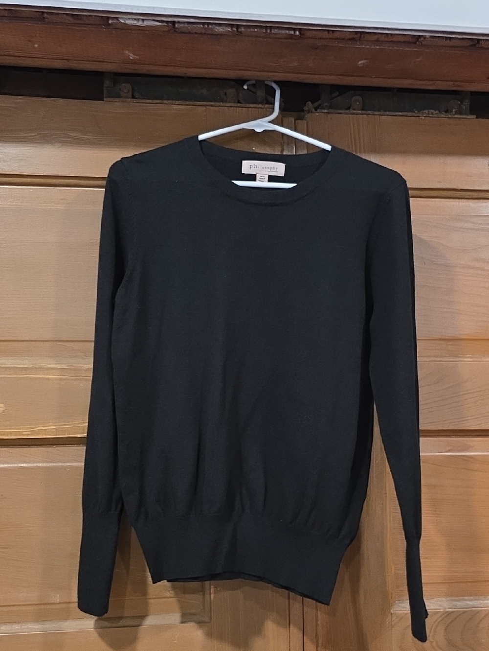 Philosophy Black Crewneck Pullover Sweater